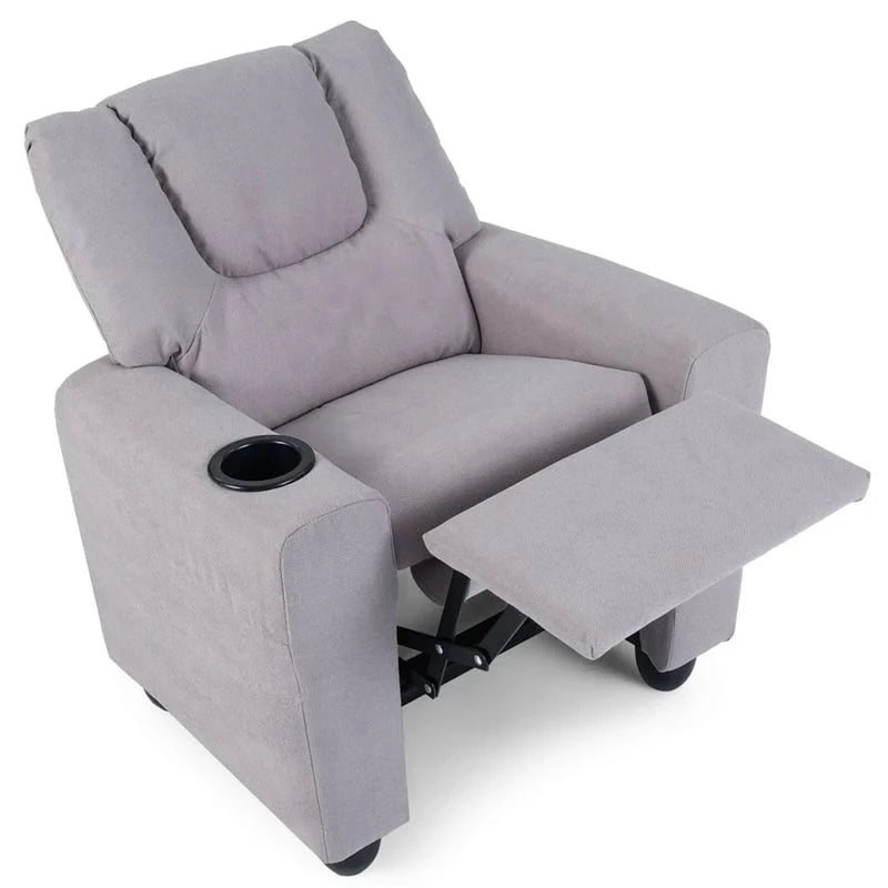 Kids Recliner Chair with Cup Holder & Side Pocket. Adjustable Toddler Lounge Sofa. Ergonomic Children Armchairs for Boys Girls Age 3+. 150lbs