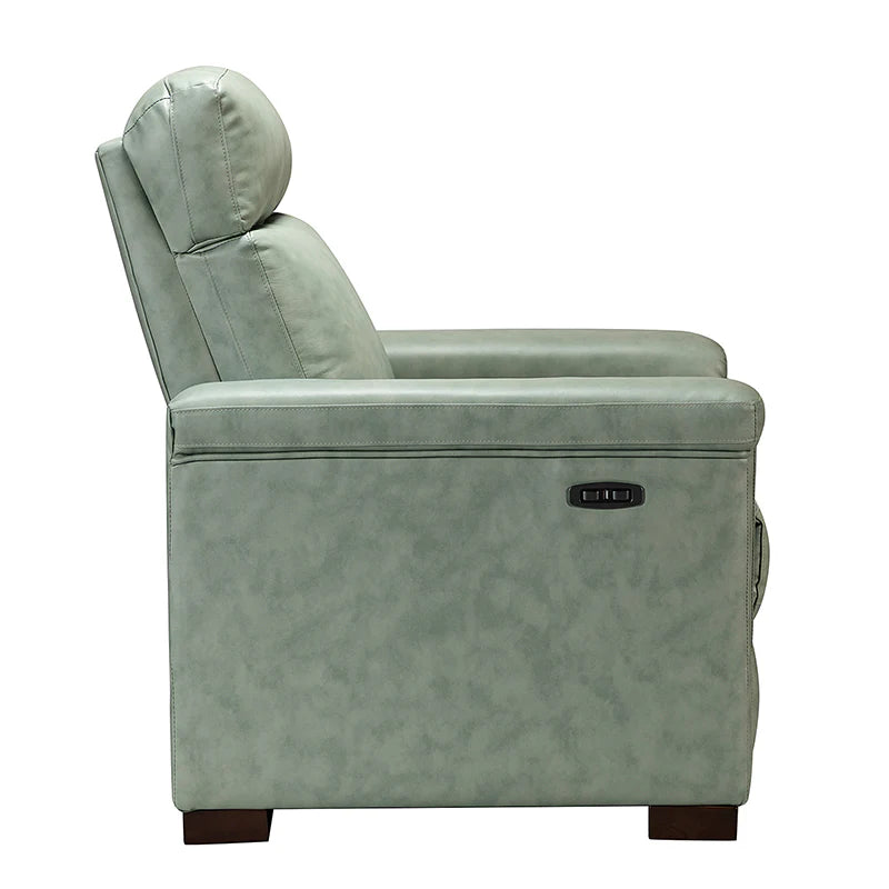 Lea 36.02 Wide Genuine Leather Power Recliner