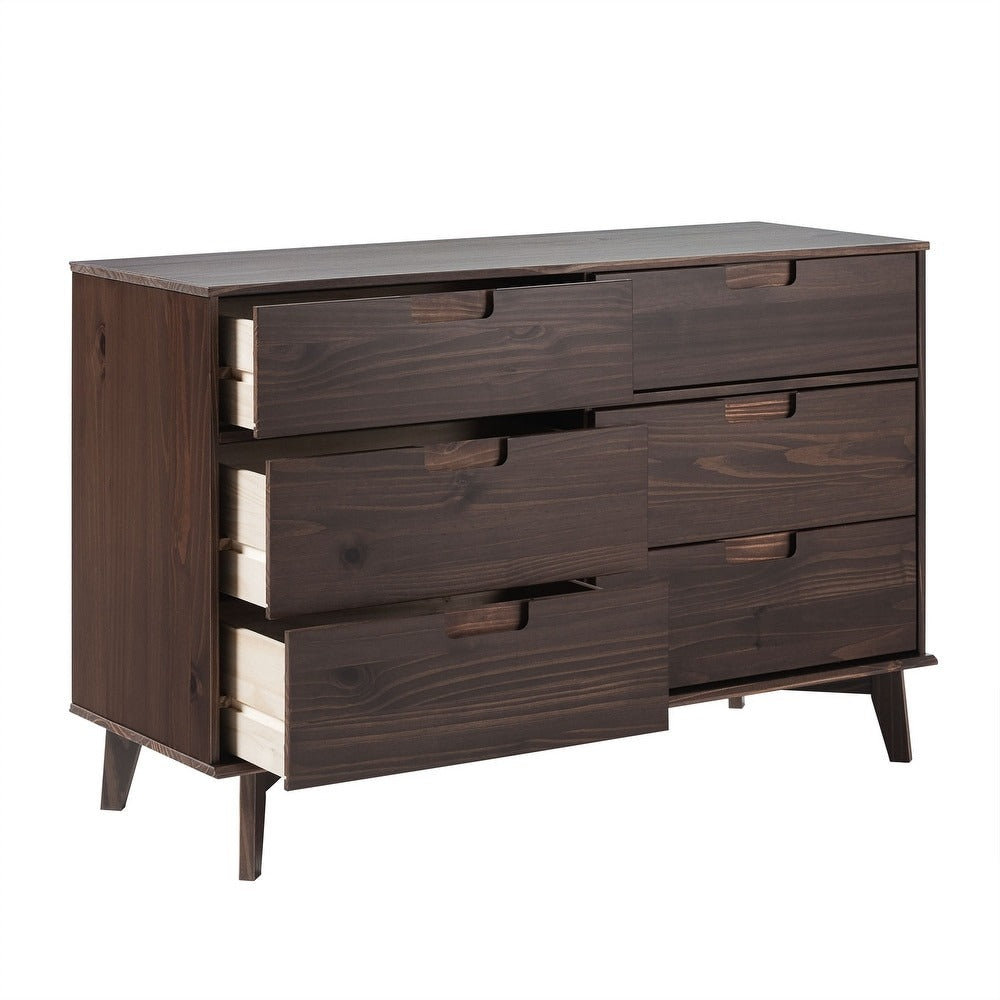 Middlebrook Gammelstaden Mid-Century Solid Wood 6-Drawer Dresser