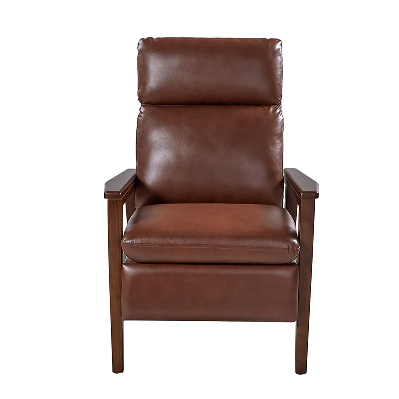 Rainer Timeless Elegance Faux Leather Solid Wood Recliner