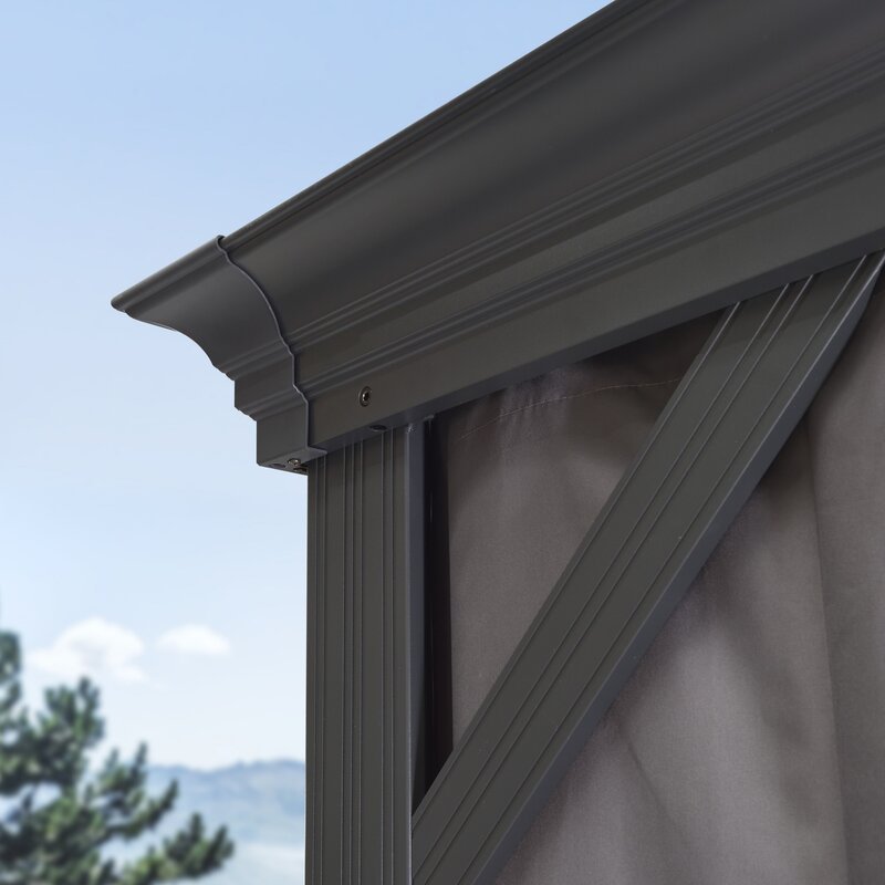 Outdoor 12 Ft. W x 10 Ft. D Aluminum Patio Gazebo