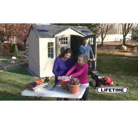 Dual Entry 15 ft. W x 8 ft. D Plastic Storage Shed
