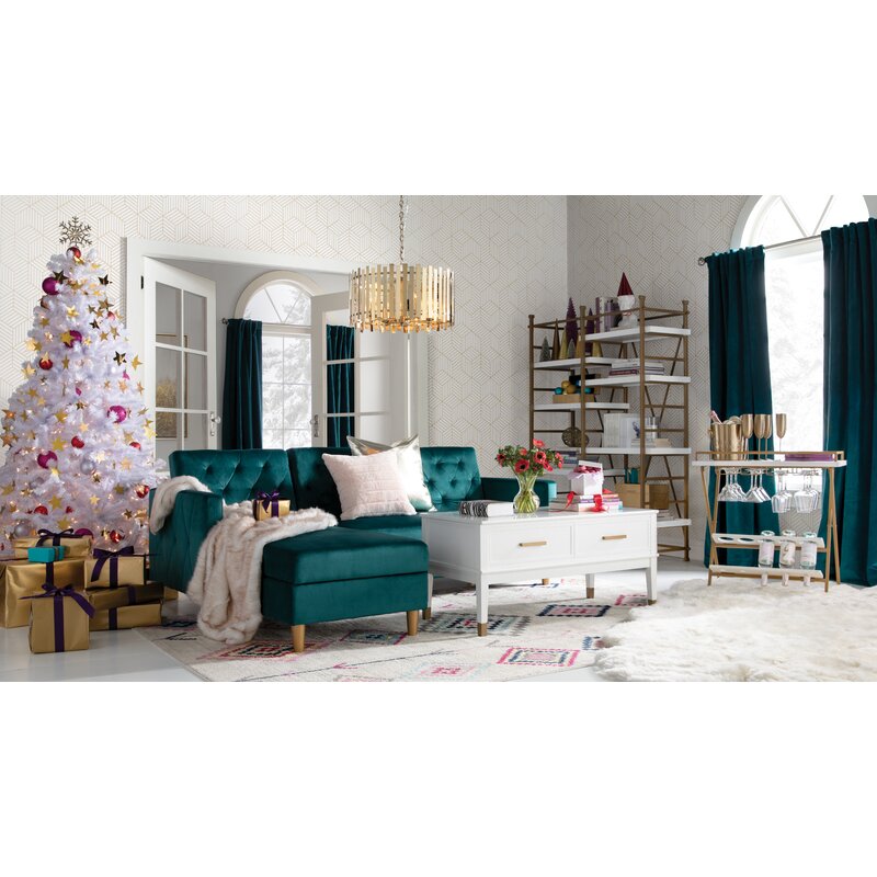Liberty 84′′ Wide Reversible Sleeper Sofa & Chaise