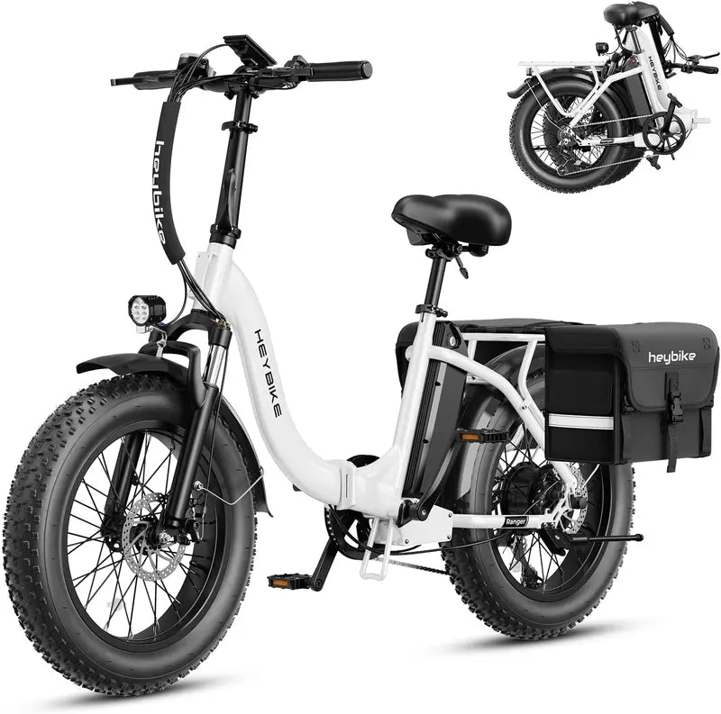 2.0 Electric Fat-Tire E-Bike ¨C 1400W Peak Motor. 45 km/h Top Speed. 20¡Á4¡å All-Terrain Tires. Folding Step-Through Frame