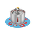 2.4L Stainless Steel Pet Fountain with LED Illumination and Quiet Flow Design