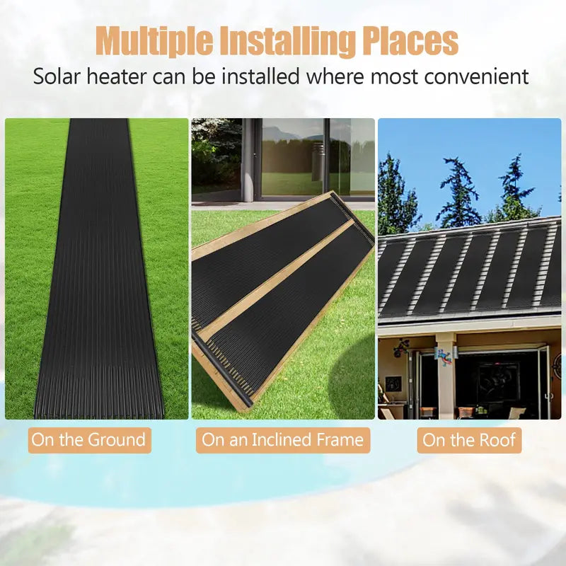 2.5¡ä x 10¡ä Energy-Efficient Solar Pool Heater for Residential Pools