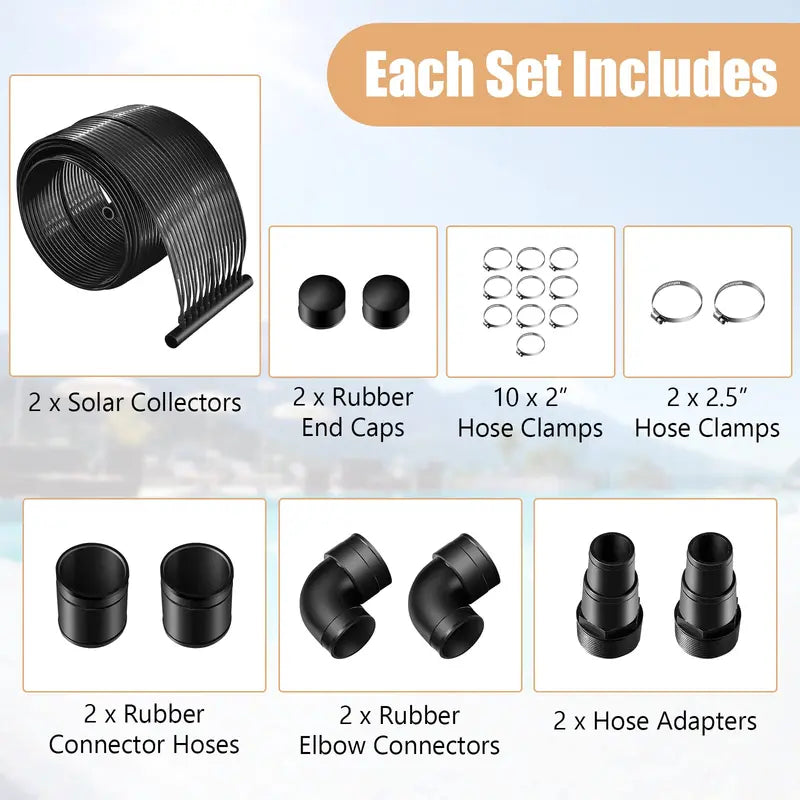 2.5¡ä x 10¡ä Energy-Efficient Solar Pool Heater for Residential Pools