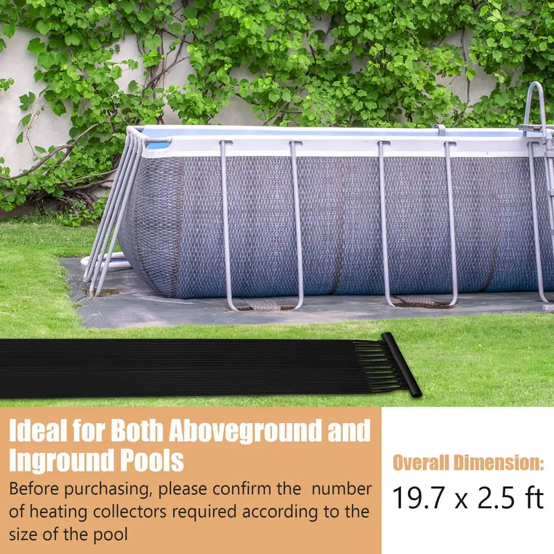 2.5¡ä x 20¡ä Solar Pool Heating Mat Compatible with Inground & Above-Ground Pools