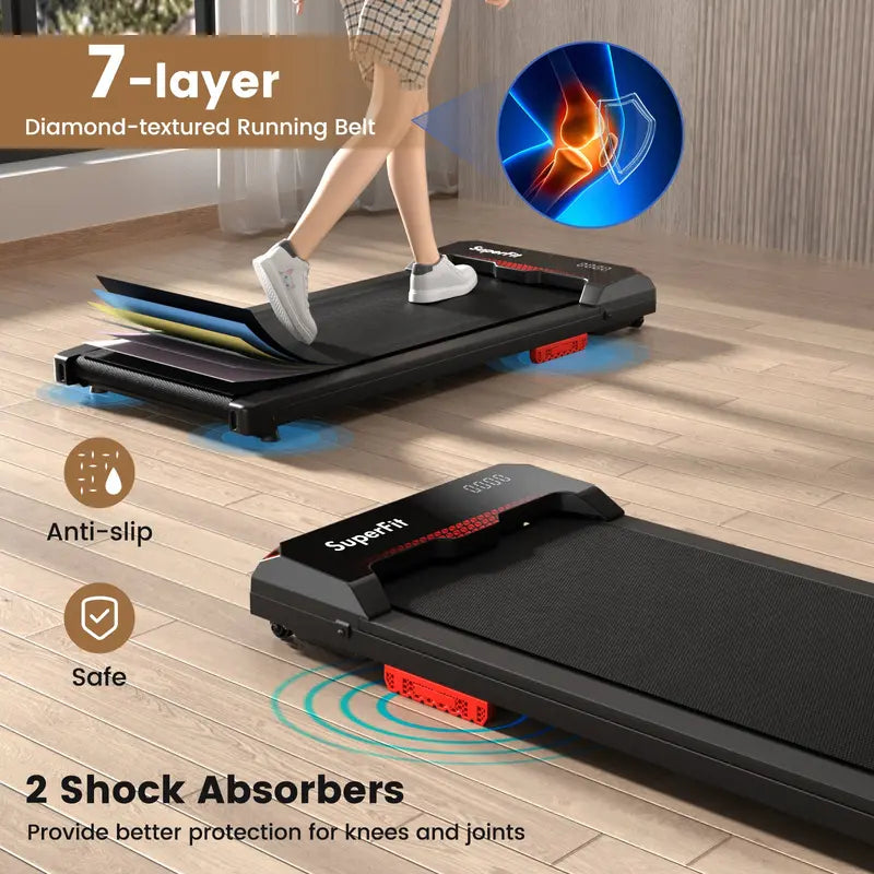 2.5HP Under-Desk Walking Pad ¨C Compact Treadmill with Remote. 340 lb Capacity &amp; Quiet Operation