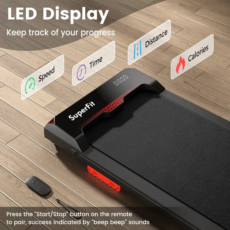 2.5HP Under-Desk Walking Pad ¨C Compact Treadmill with Remote. 340 lb Capacity &amp; Quiet Operation