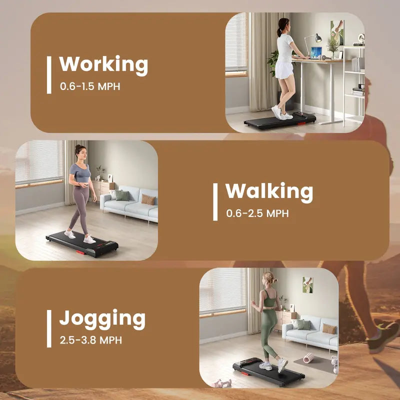 2.5HP Under-Desk Walking Pad ¨C Compact Treadmill with Remote. 340 lb Capacity &amp; Quiet Operation