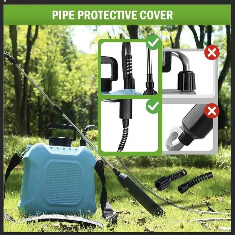 2-Gallon Retractable-Wand Electric Garden Sprayer ¨C 4 Adjustable Nozzles. USB-Rechargeable with 2000mAh Battery