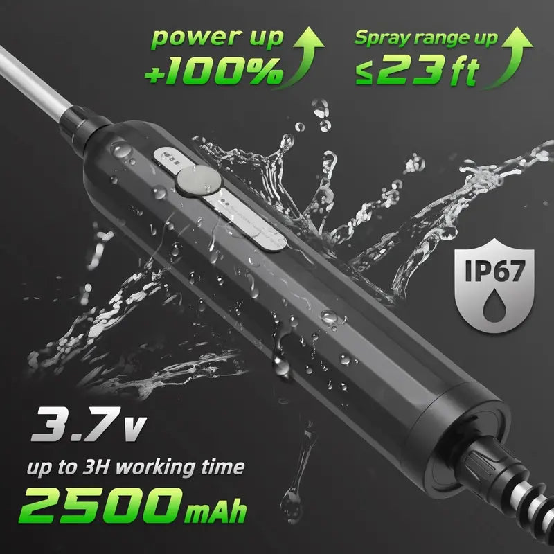 2-Gallon Telescoping-Wand Electric Garden Sprayer ¨C 3 Nozzle Options. 2500mAh Rechargeable Battery