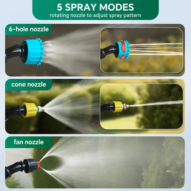 2-Gallon Telescoping-Wand Electric Garden Sprayer ¨C 3 Nozzle Options. 2500mAh Rechargeable Battery