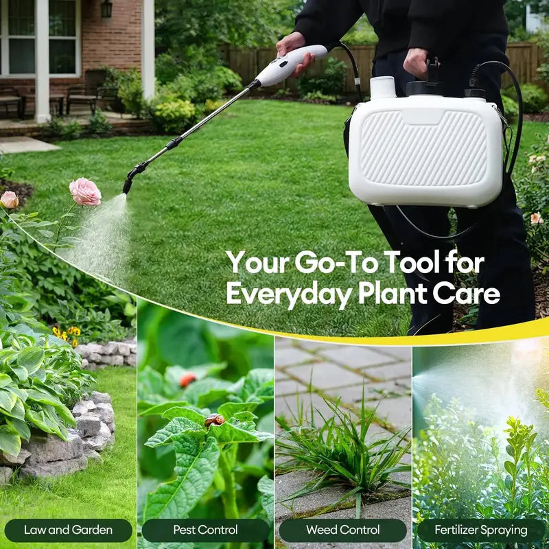 2-Gallon USB-Rechargeable Electric Garden Sprayer ¨C Ergonomic Design with 3 Spray Nozzles and 2200mAh Battery