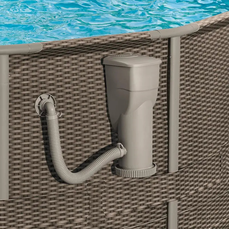 2-in-1 Above-Ground Pool Filter Pump & Skimmer System with 1.5¡å Hose Fitting and Secure Clamps