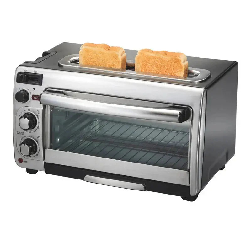 2-in-1 Countertop Oven &amp; Toaster Combo | Versatile Baking. Broiling &amp; Toasting Appliance with Adjustable Settings