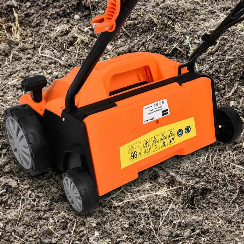 2-in-1 Electric Lawn Dethatcher &amp; Weeder ¨C 12-Amp. 3-Depth Adjustable Tool