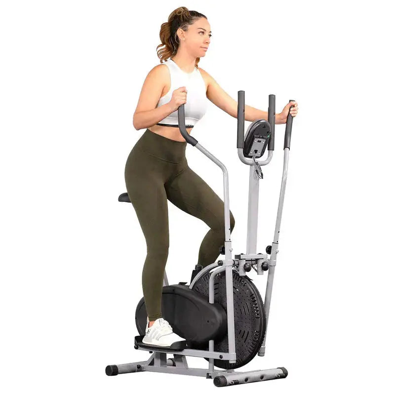 2-in-1 Elliptical &amp; Exercise Bike ¨C Space-Saving Cardio Cross-Trainer for Home Workouts
