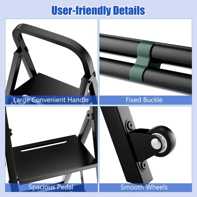 2-in-1 Multi-Function Hand Truck Dolly &amp; Step Ladder