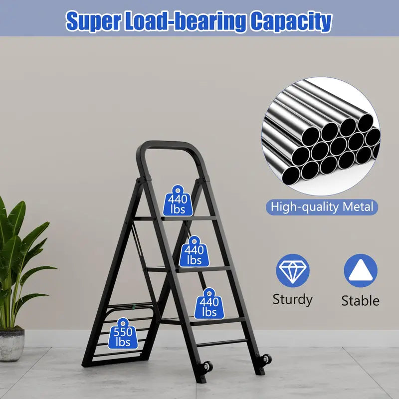 2-in-1 Multi-Function Hand Truck Dolly &amp; Step Ladder