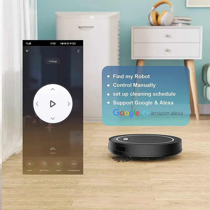 2-in-1 Robot Vacuum &amp; Mop: 2500Pa Suction. Smart Navigation &amp; Auto-Mopping