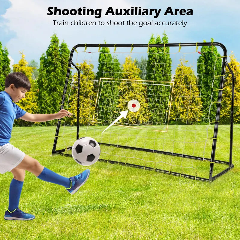 2-in-1 Soccer Rebounder Net ¨C 6ft x 4ft Goal with Integrated Shooting Target Zone