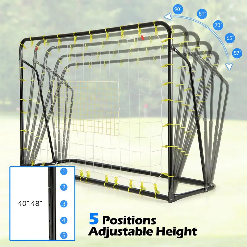2-in-1 Soccer Rebounder Net ¨C 6ft x 4ft Goal with Integrated Shooting Target Zone