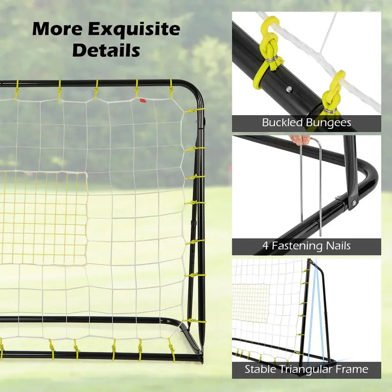2-in-1 Soccer Rebounder Net ¨C 6ft x 4ft Goal with Integrated Shooting Target Zone