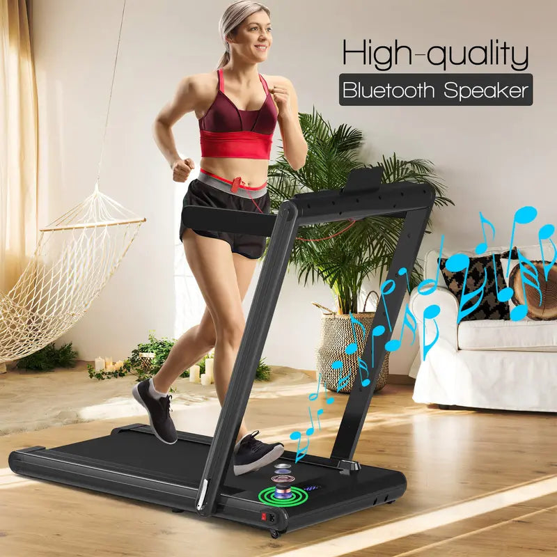 2-in-1 Under-Desk Treadmill ¨C Foldable Electric Model with 2.25HP Motor and LED Control Display