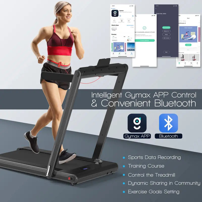 2-in-1 Under-Desk Treadmill ¨C Foldable Electric Model with 2.25HP Motor and LED Control Display