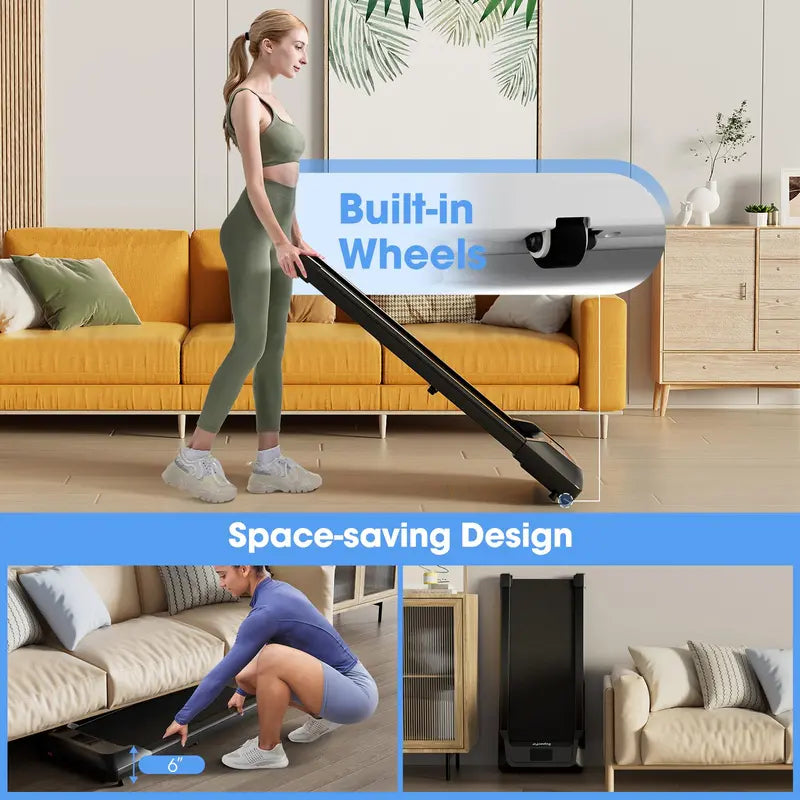 2-in-1 Under-Desk Walking Pad ¨C Foldable Treadmill with 265 LB Weight Capacity