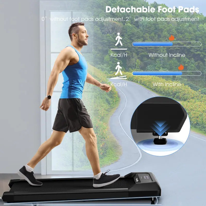 2-in-1 Under-Desk Walking Pad ¨C Foldable Treadmill with 265 LB Weight Capacity