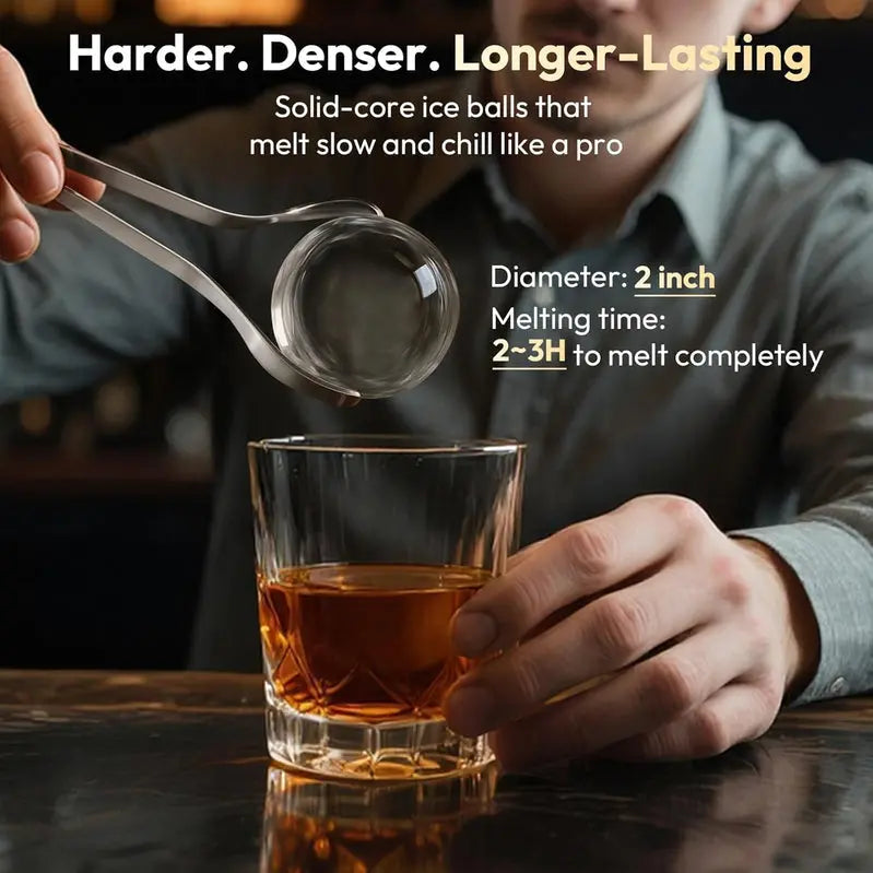 2-Inch Clear Ice Ball Maker ¨C LCD-Controlled. Self-Cleaning Dispenser Producing Up to 144 Spheres Daily