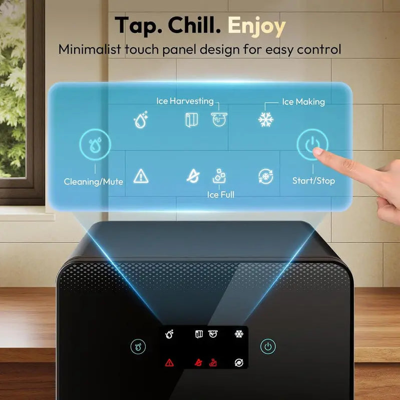 2-Inch Clear Ice Ball Maker ¨C LCD-Controlled. Self-Cleaning Dispenser Producing Up to 144 Spheres Daily