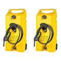 2-Pack 14-Gallon Diesel Fuel Container with Pump ¨C Yellow. Portable Tanks
