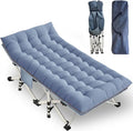 2-Pack Adult Camping Cots ¨C Heavy-Duty Folding Beds with Included Mattresses for Comfortable Outdoor Sleep