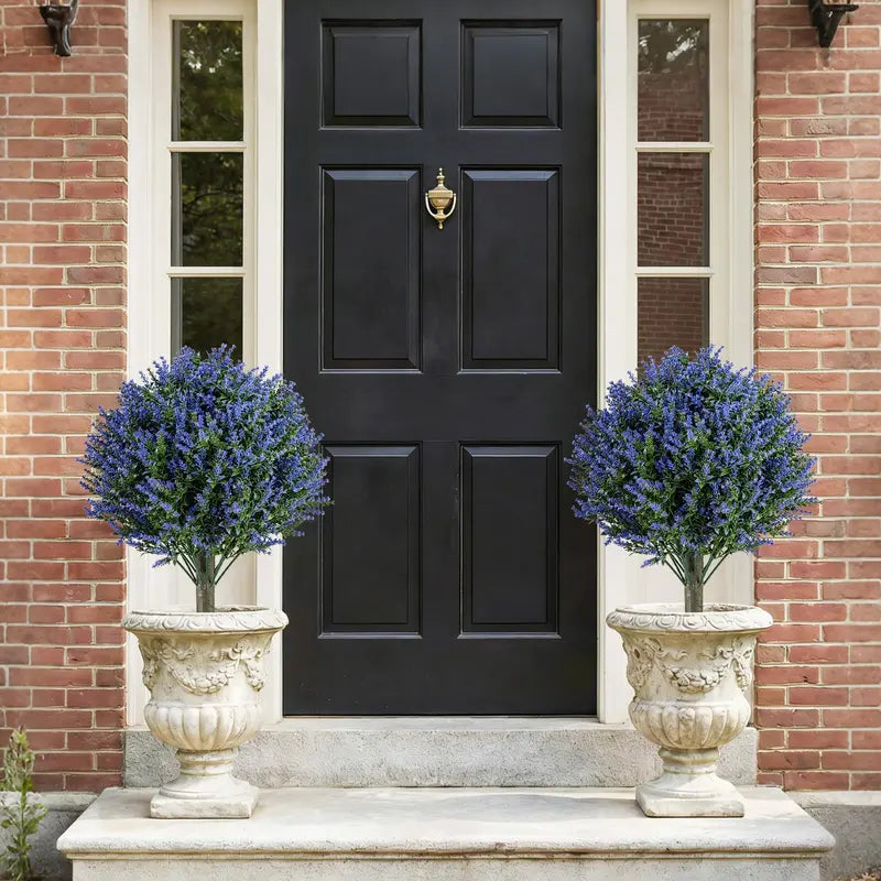 2-Pack Sun-Resistant Lavender Topiary Balls ¨C UV-Stable Indoor/Outdoor Evergreen Decor