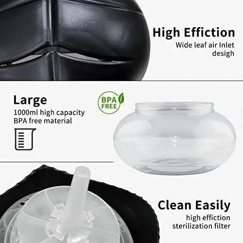 2-Pack Water-Based Air Purifier with LED Mood Light for Home &amp; Office