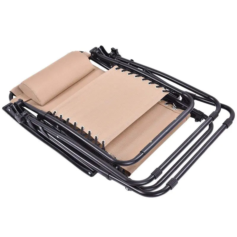2-Piece Zero Gravity Patio Chairs ¨C Folding Outdoor Recliners with Adjustable Positions
