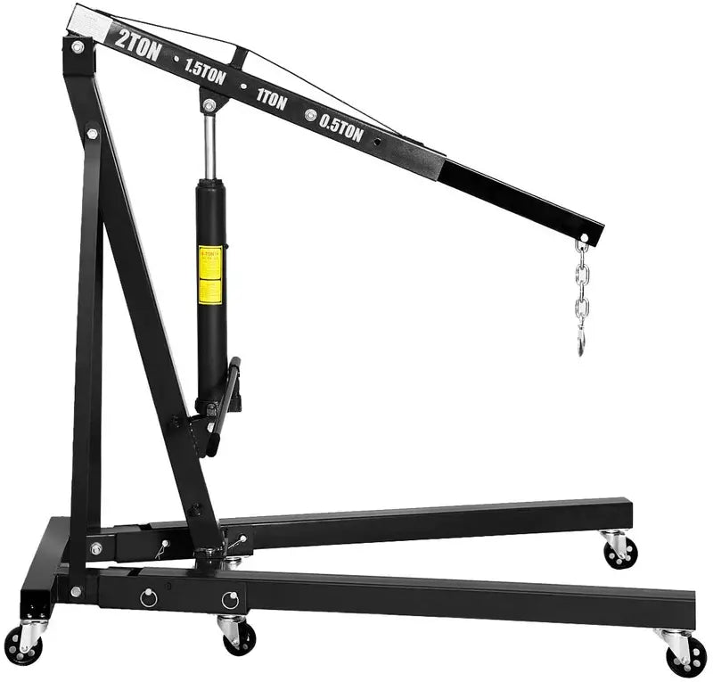 2-Ton Folding Engine Hoist ¨C Portable Cherry Picker Crane for Auto Shops