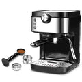 20-Bar Espresso Machine with Milk Frother ¨C Automatic Volume Control. 900ml Tank. 1700W Italian Pump. Black Stainless Finish