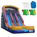 20-Foot Dual-Lane Inflatable Wet/Dry Water Slide with Integrated Pool