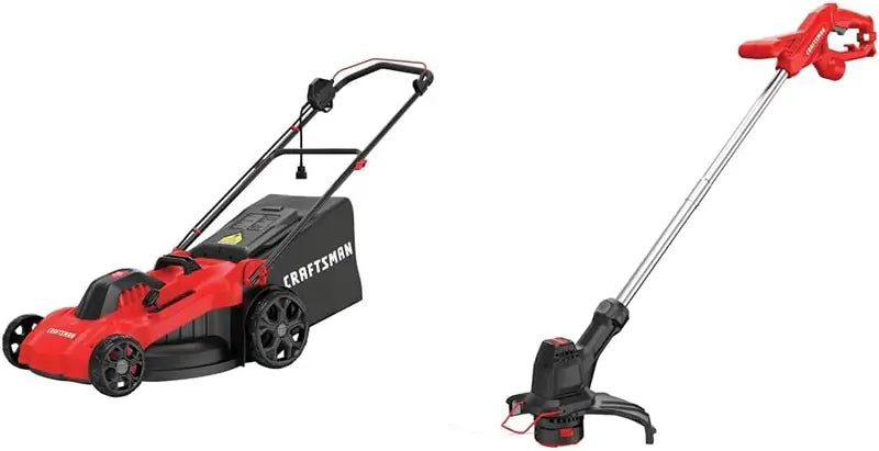 20-Inch Corded Electric Lawn Mower ¡ª 13-Ah Motor. Red Finish