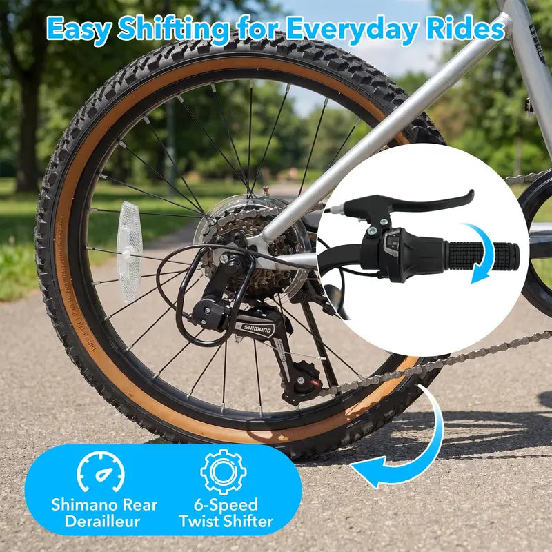 20-Inch Hybrid Exercise Bike with LED Display. Stereo Speakers. and Reinforced Carbon Steel Frame