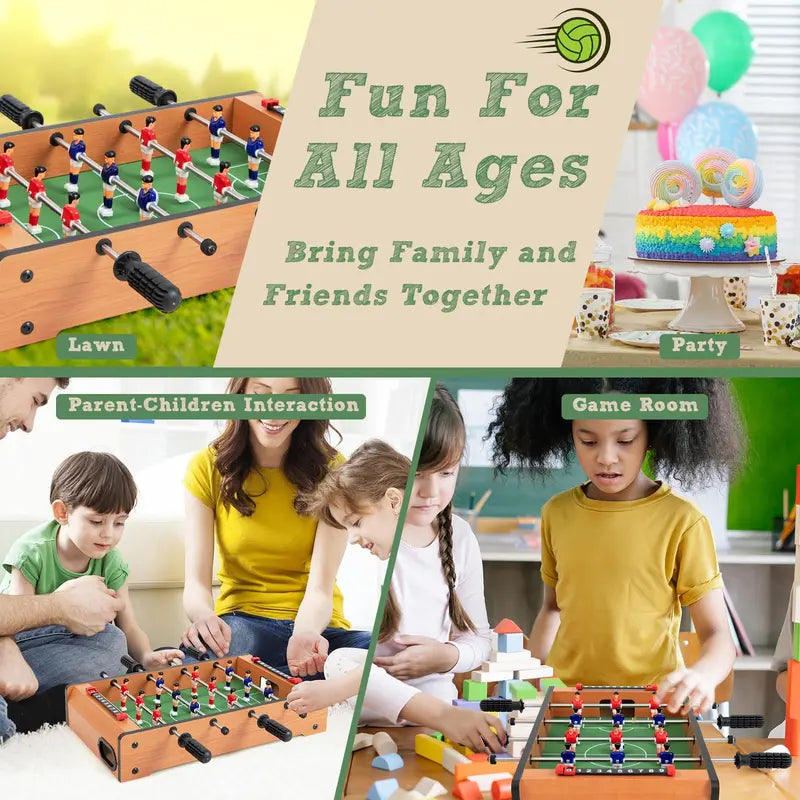 20-Inch Portable Foosball Table for Kids ¨C Mini Soccer Game with Score Trackers
