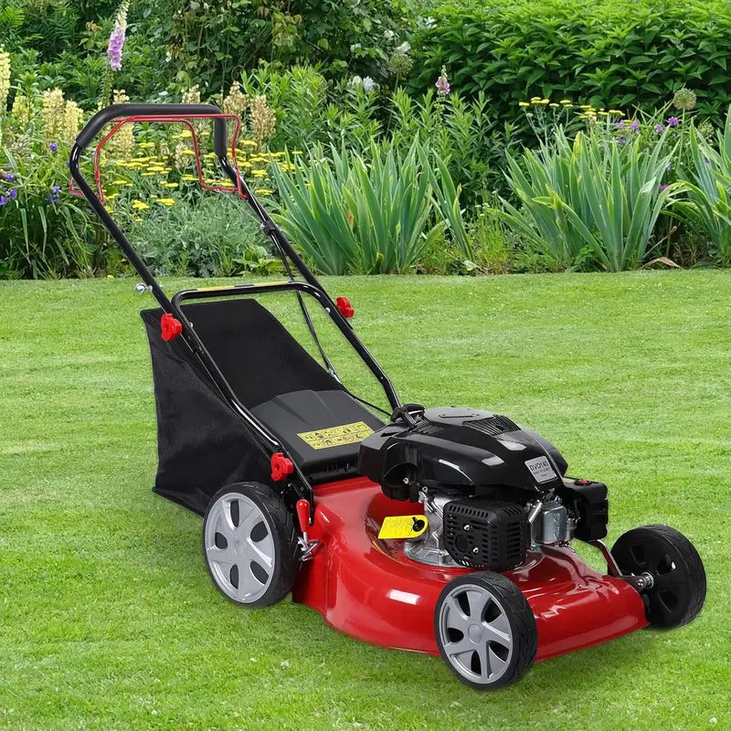 20-Inch Rear-Wheel Drive Gas Lawn Mower ¨C 141cc 4-Stroke Engine. 50L Grass Catcher. 2850 RPM Blade Speed