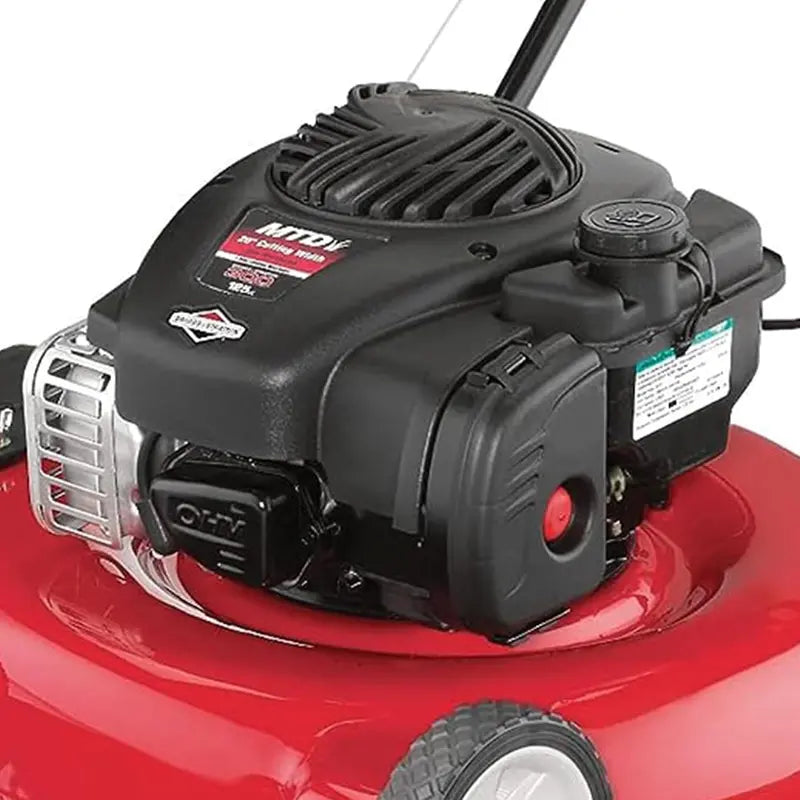 20-Inch Steel-Deck Gas Lawn Mower ¨C Side-Discharge Push Mower with Pre-Installed Oil. Red/Black Finish