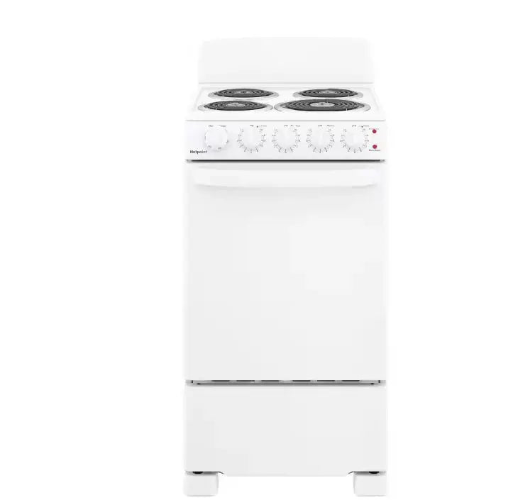 20-Inch White Freestanding Electric Range ¡ª 4-Burner Cooktop