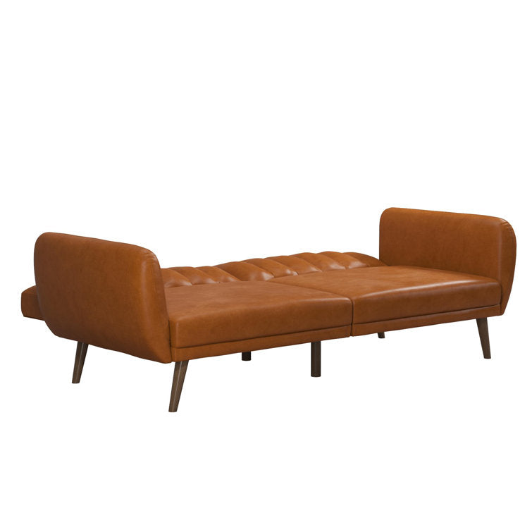 Brittany 81.5'' Vegan Leather Convertible Sofa